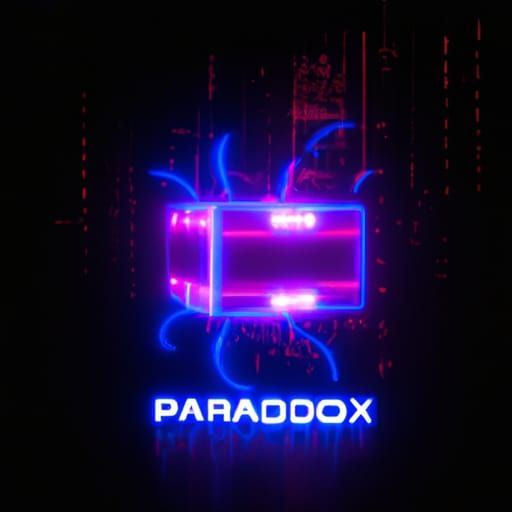 Pandora's Box in Dark Cyberpunk Neon City