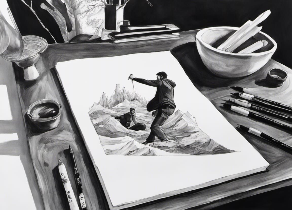 Trying to climb off the page