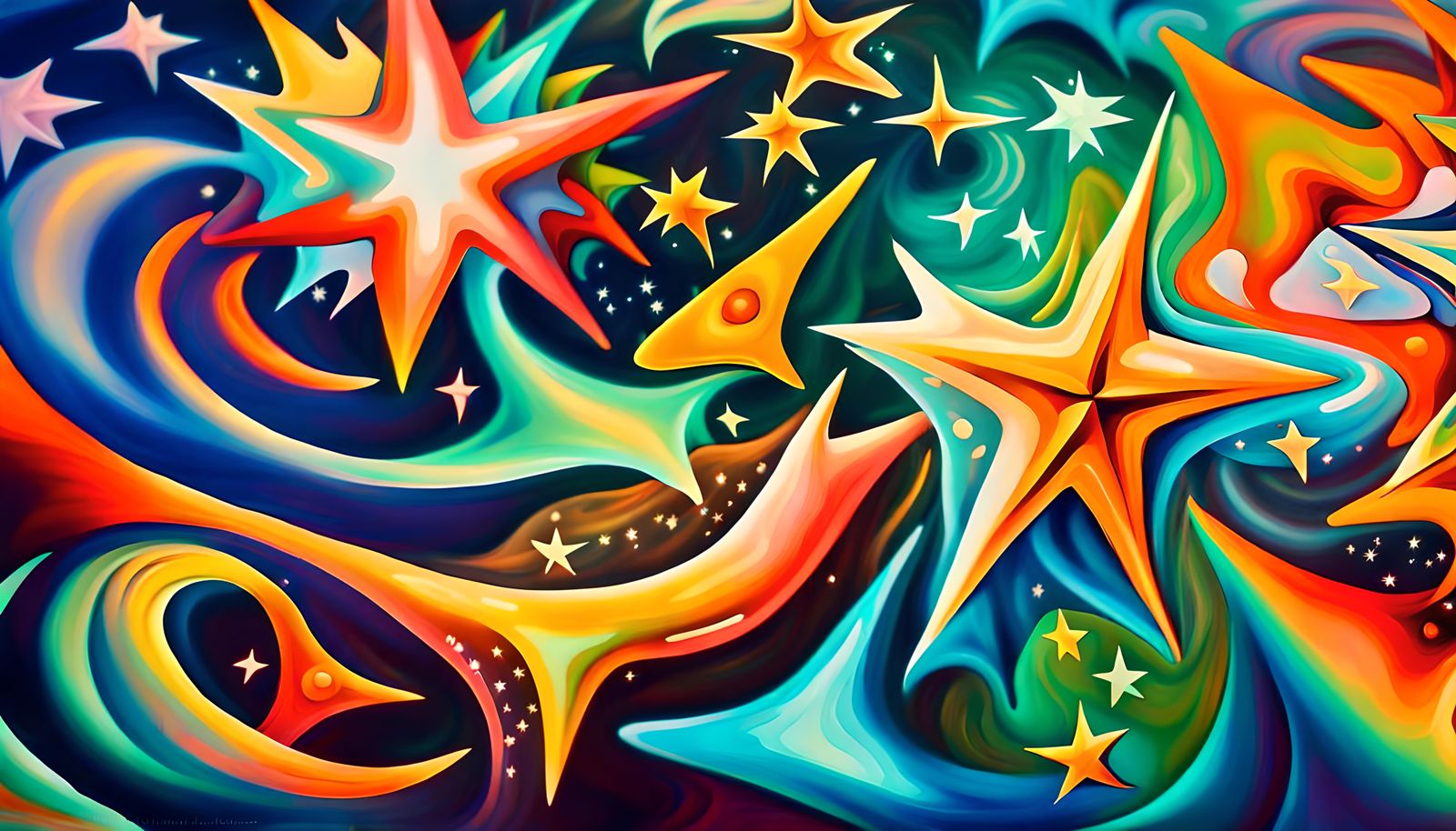 Iridescent Stars in Electromagnetic Plasma Maelstrom