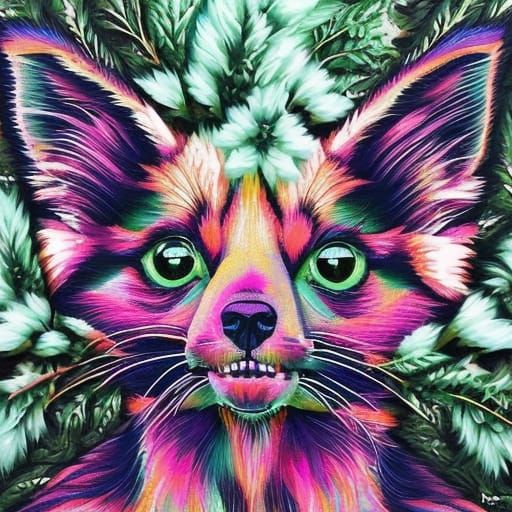 Hyperrealistic Fox Portrait with Volumetric Lighting