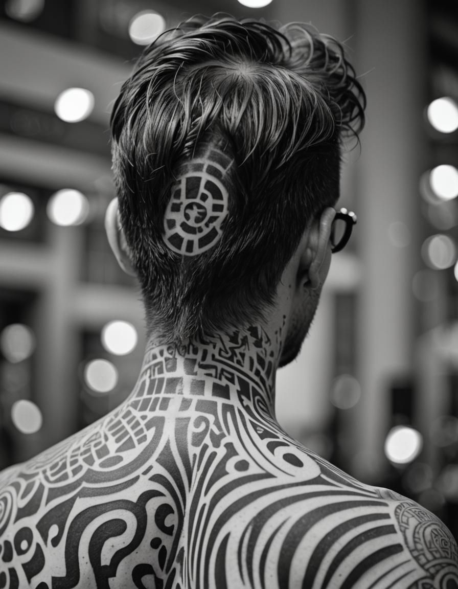 Psychedelic Op Art Tattoo Photo, 1960s Style