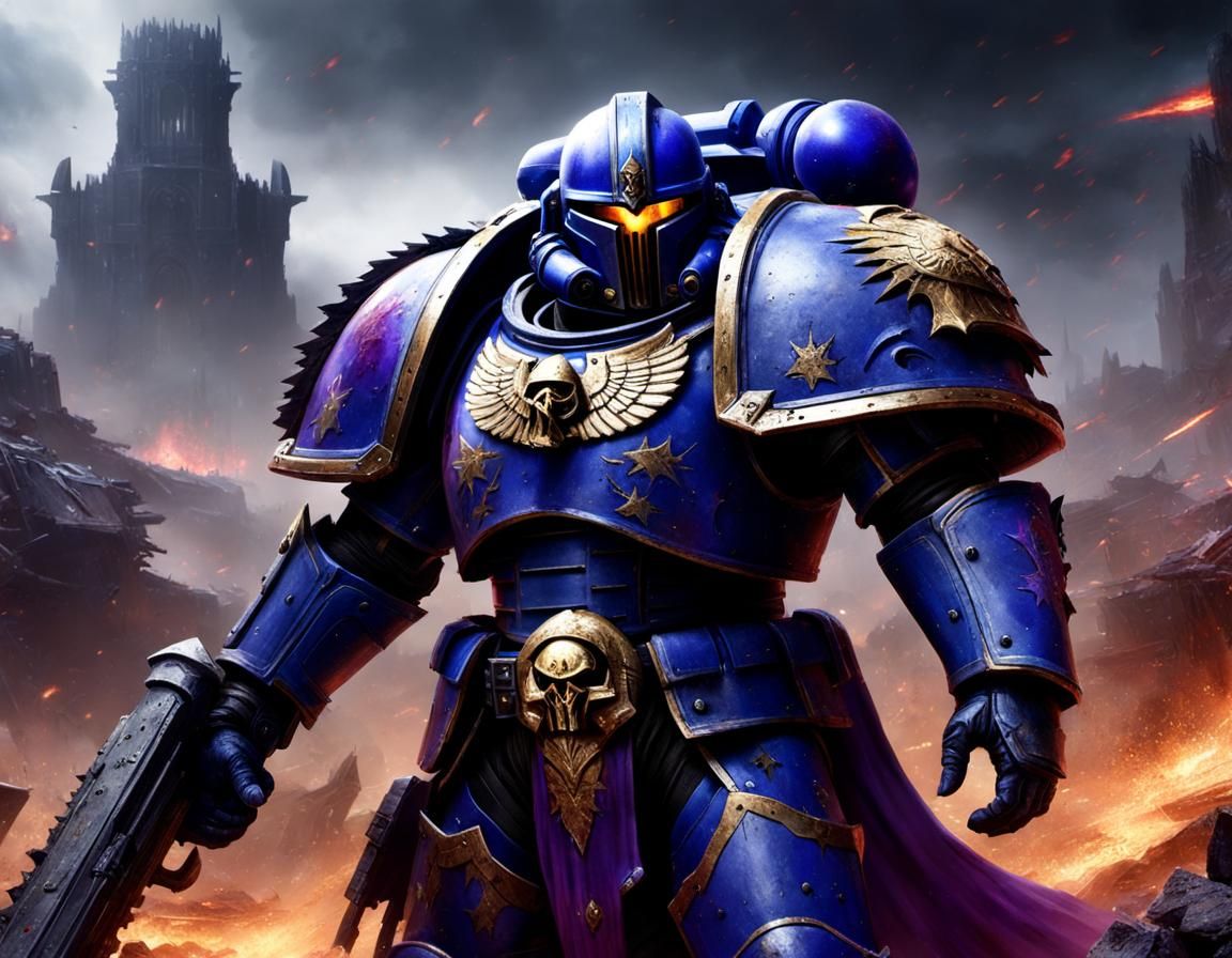 Ultramarine Space Marine in Sci-Fi Battlefield