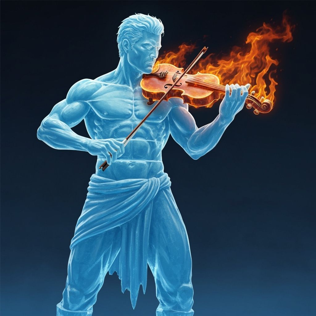 Icy Figure Playing Fiery Violin