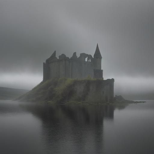 Vintage Photo of Loch Ness Monster in Fog