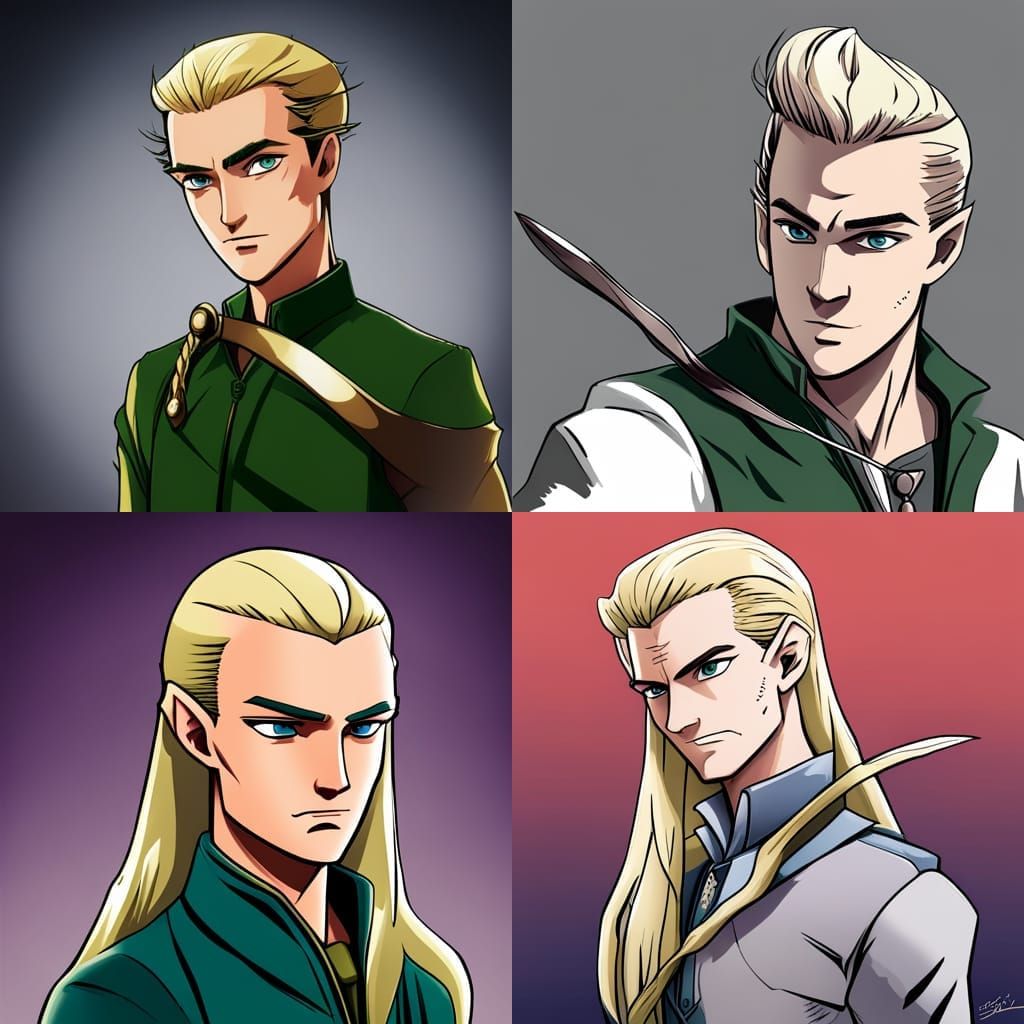 Legolas in Jojo's Bizarre Adventure Style