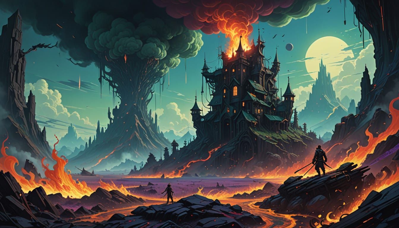 Spectral Figures in Swirling Flames: A Surreal Scene