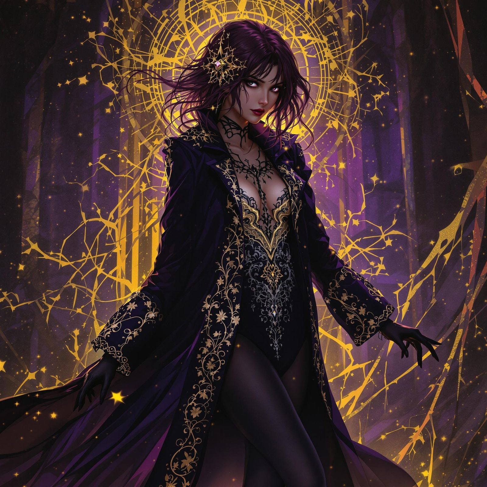 Maxine Caulfield in Dark Fantasy Art Nouveau Style