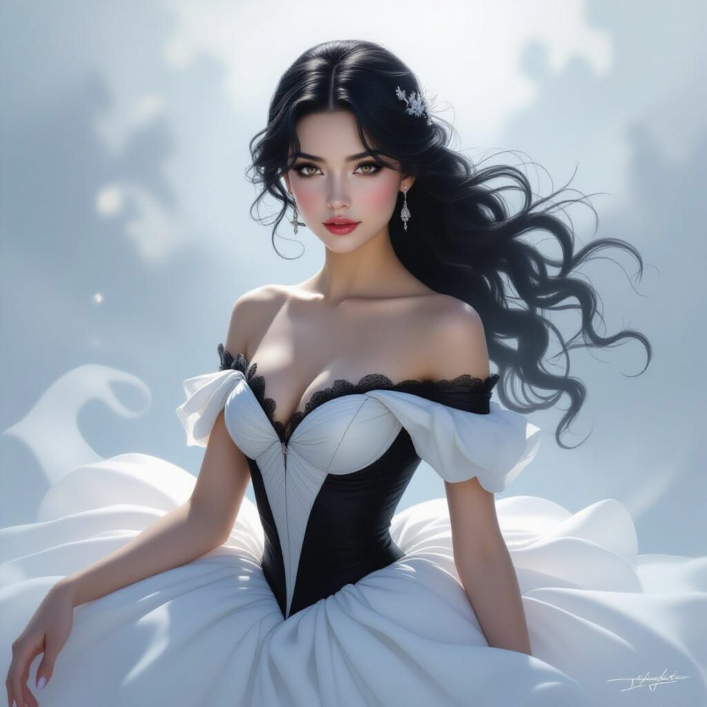 Ethereal Ballerina in Mist