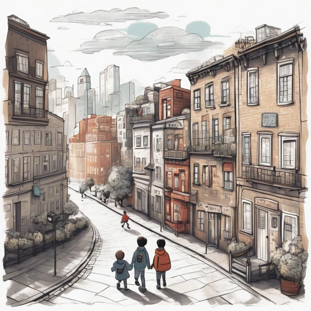 Children's Book Illustration: City Adventure