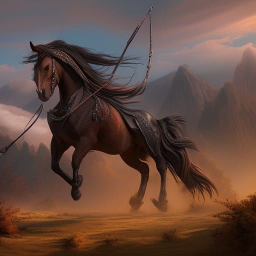 Fantastical Horse in Detailed Matte Painting