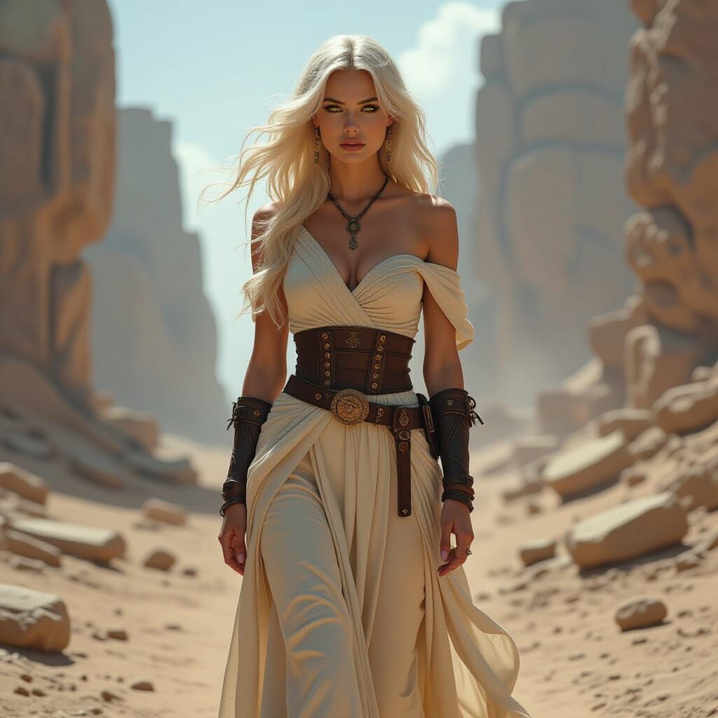 Wasteland Woman in Dramatic Lighting