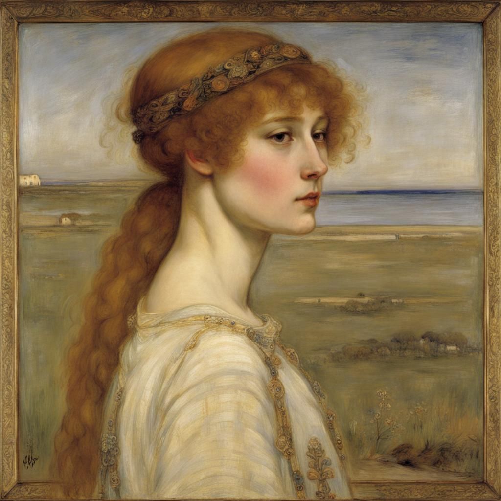 Symbolist April Inspired by Moreau and Khnopff