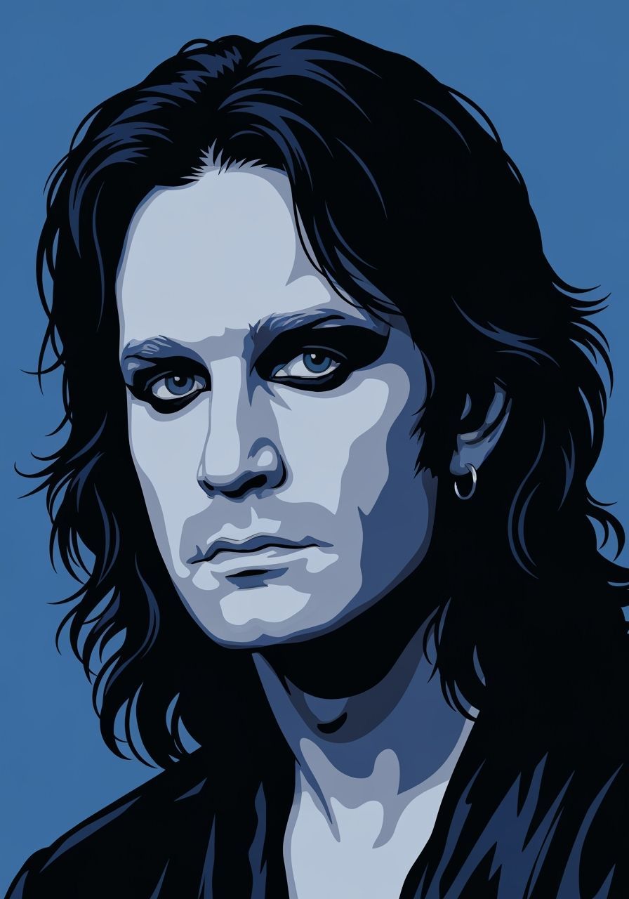 Ozzy Osbourne Vector Art in Comic Style