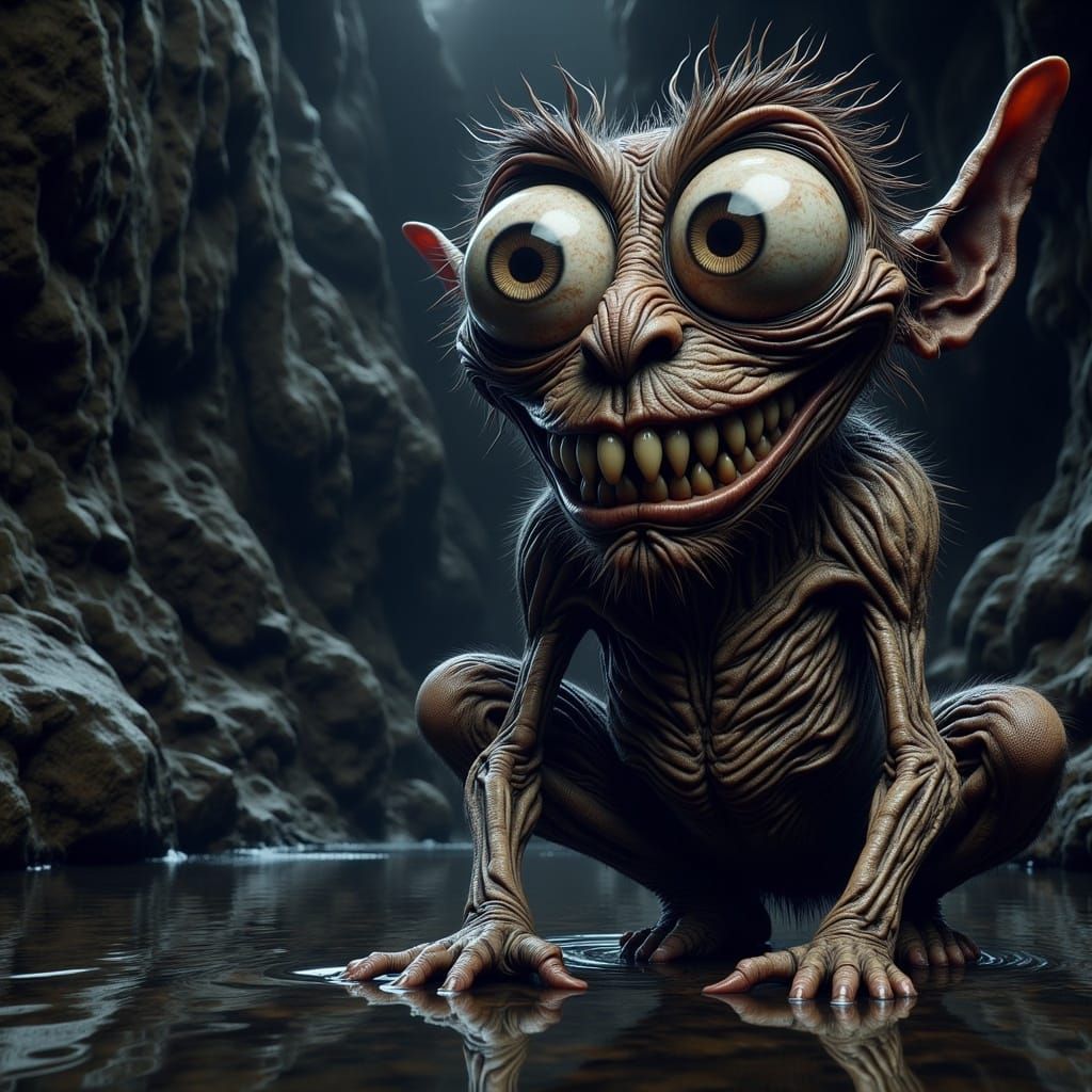 Gollum's Obsession: A Creeepy Reflection
