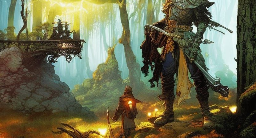 Fey Soldier Hunts Souls in Mystical Landscape