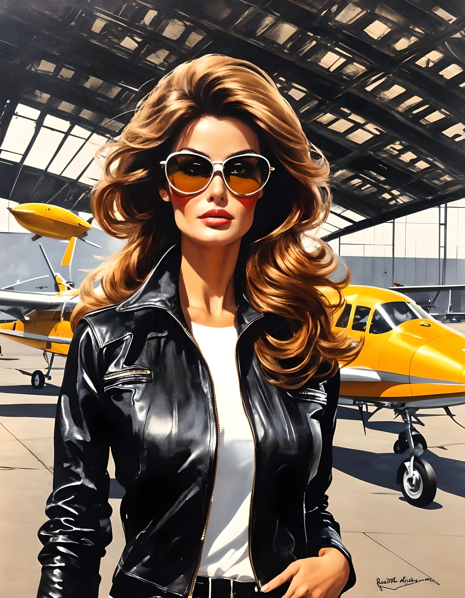 Jet Set Aviator in 1960s Style