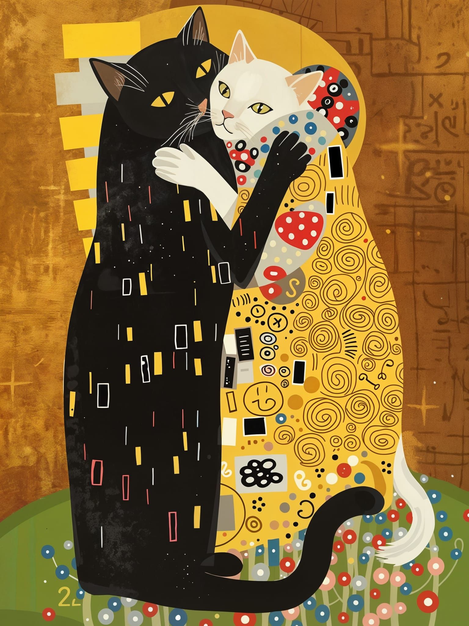 Feline Friendship in a Warm Embrace