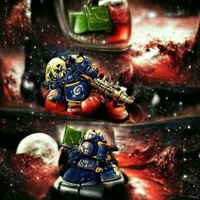 Futuristic Space Marine in Digital Art
