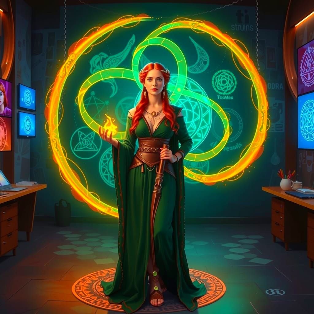 Celtic Goddess Brigid Meets Modern Technology in a Fusion of...