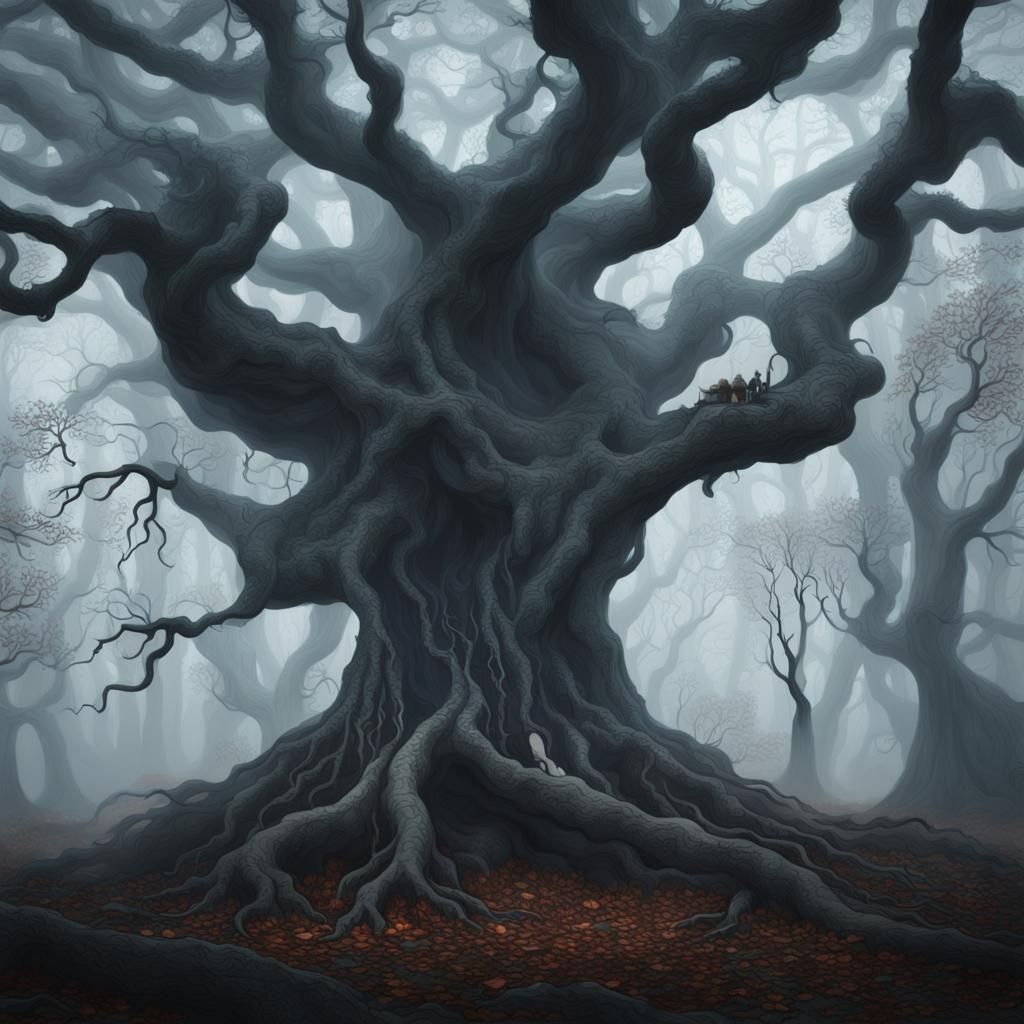 Mystical Grove: Dark Fantasy Concept Art