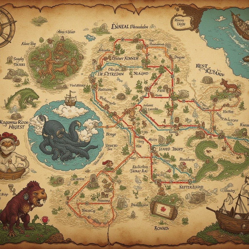 Abstract Digital Art with Whimsical and Yohometro Lora Style...