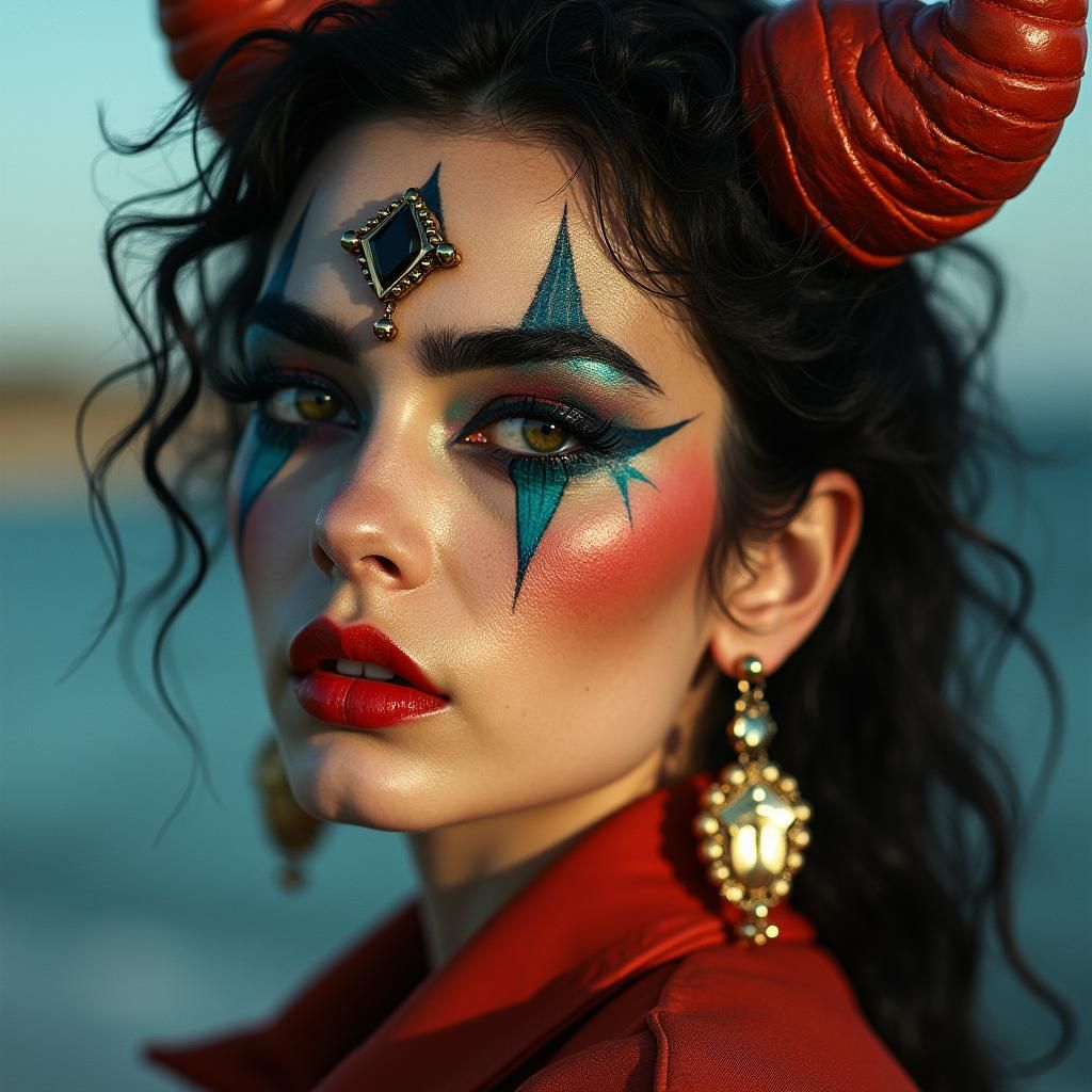 Onyx Villain in Colorful Streetwear: Polaroid Portrait