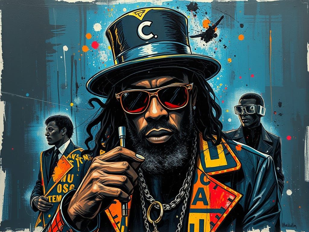 Vintage Sketch Poster Art of Hustlers Convention 1977