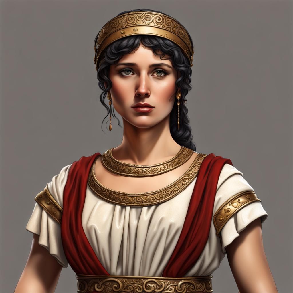 A Young Roman Woman in Ancient Times
