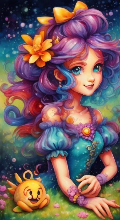 Princess Belle at Taco Bell: A Digital Illustration