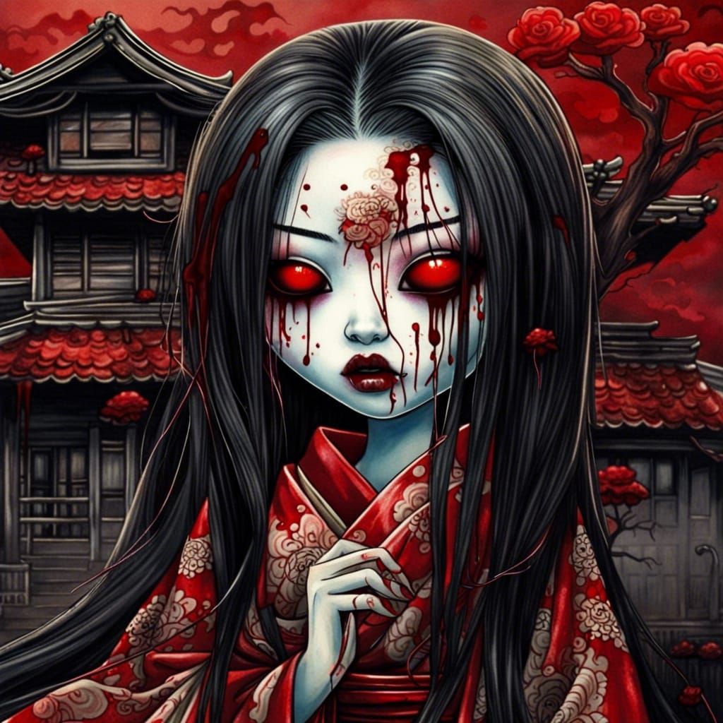 Creepy Cute Geisha Yokai
