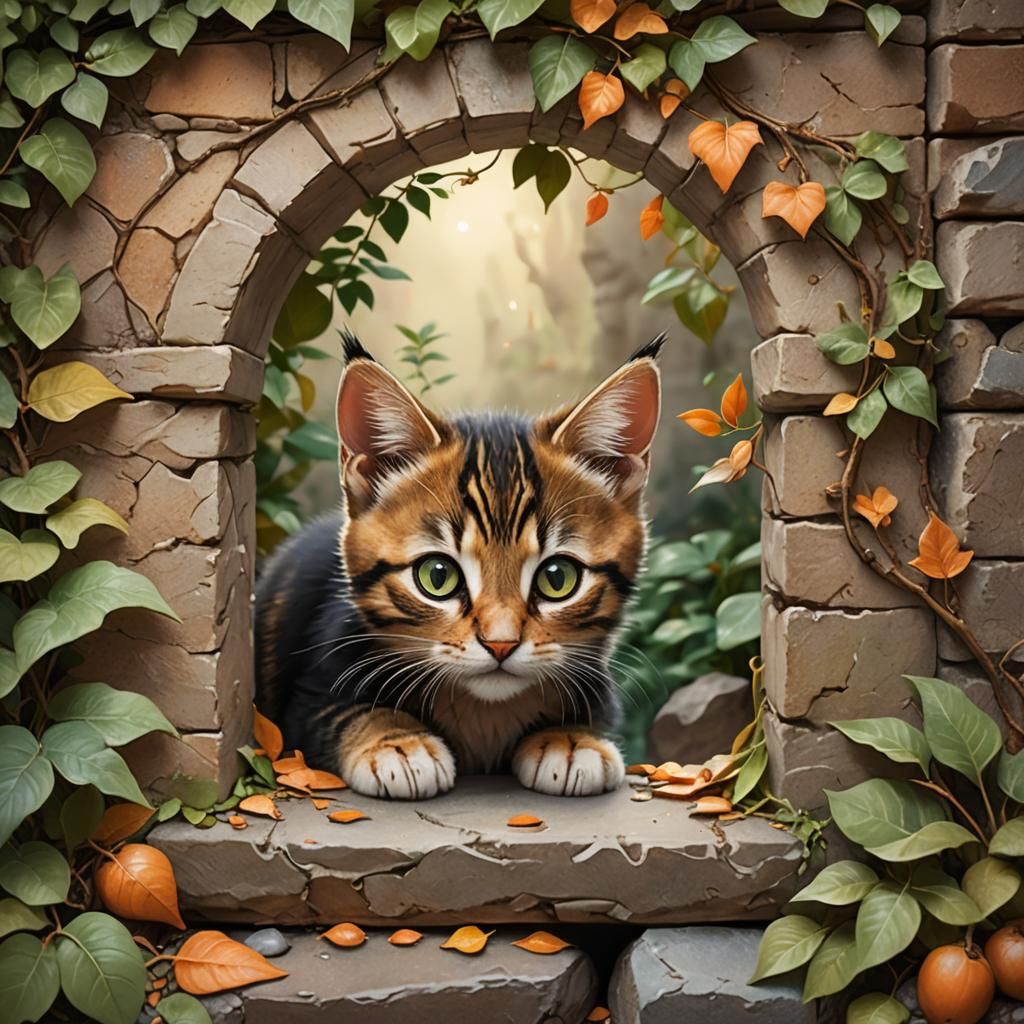 Little arch door cat