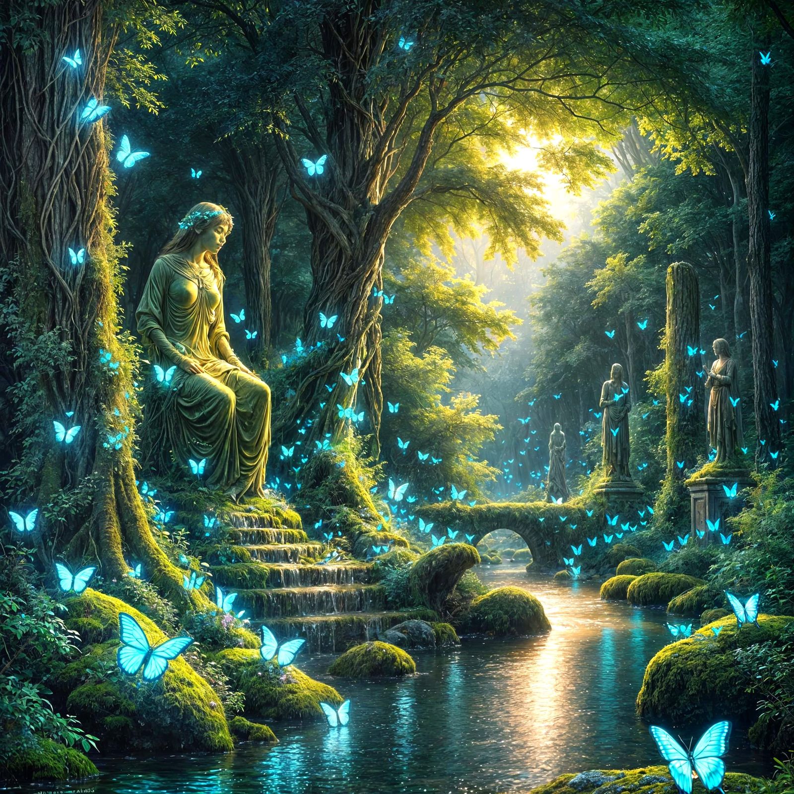 Bioluminescent Butterflies Illuminate Hidden Grove