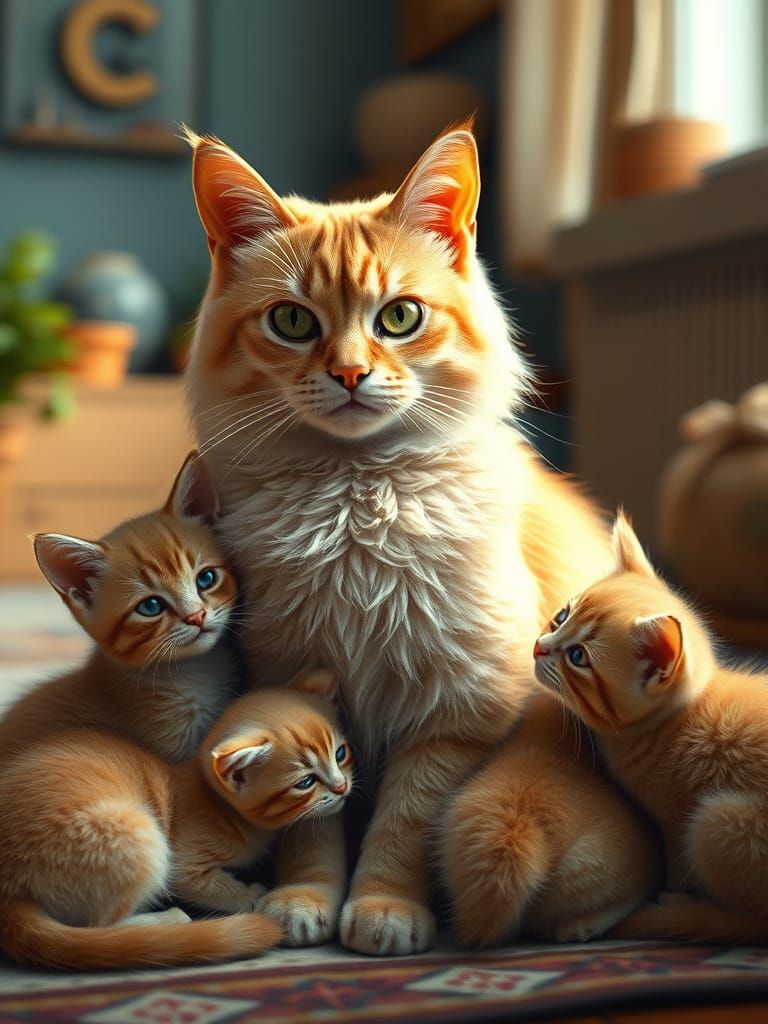 Warmth and Comfort in a Peach-Colored Home