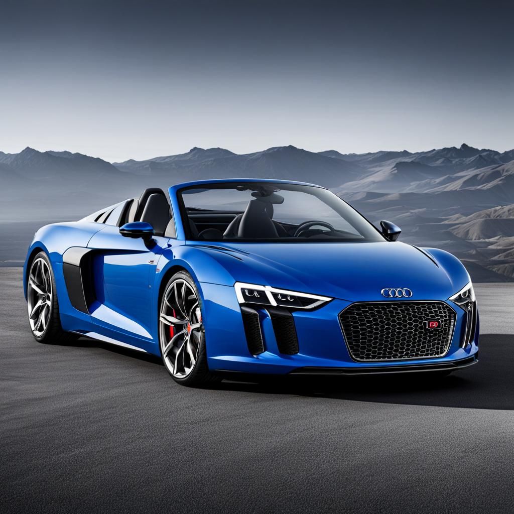 Blue Audi Sports Car
