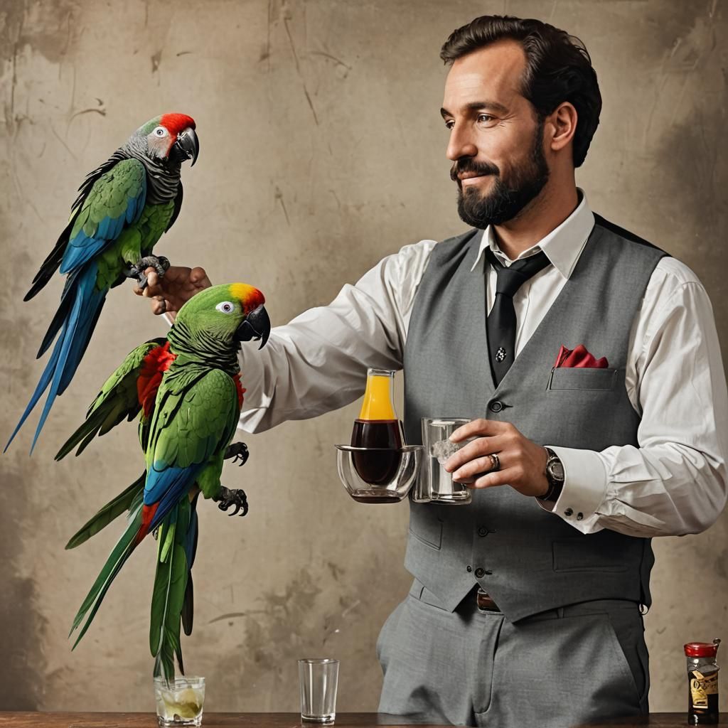 Bartender Trains Parrot to Speak French