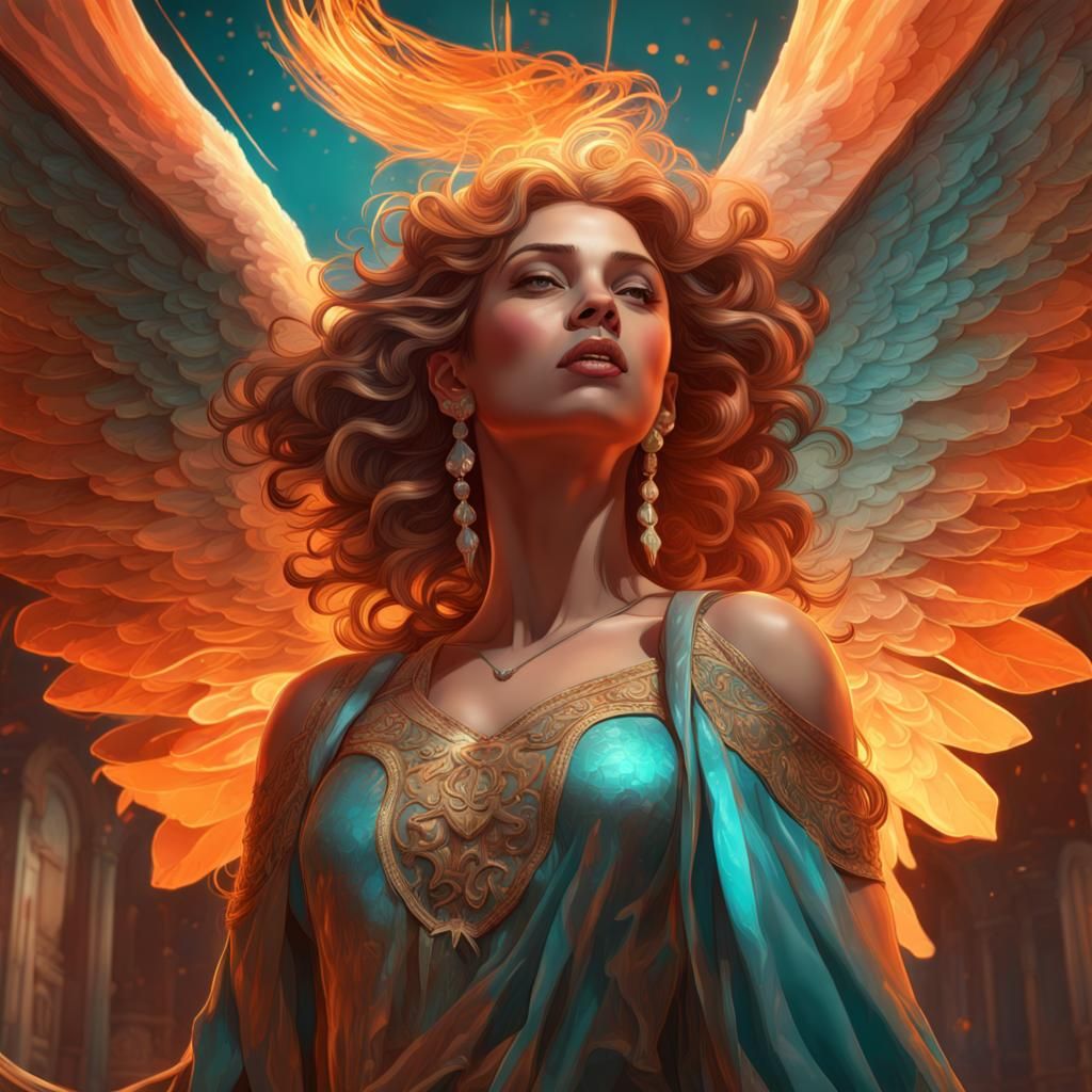 Opera Singing Angel in Celestial Theater