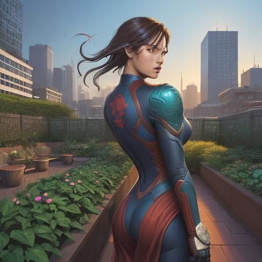 Yeule's Rooftop Garden: Comic Book Art