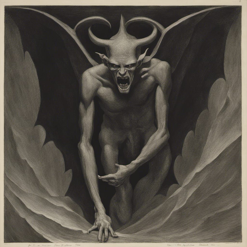 Infernal Devil Inspired by Surreal and Dark Masters