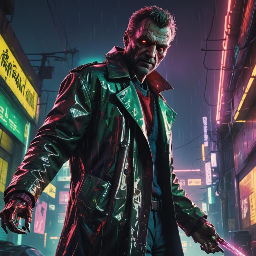 Freddy Kruger in Cyberpunk 2099 Cabin