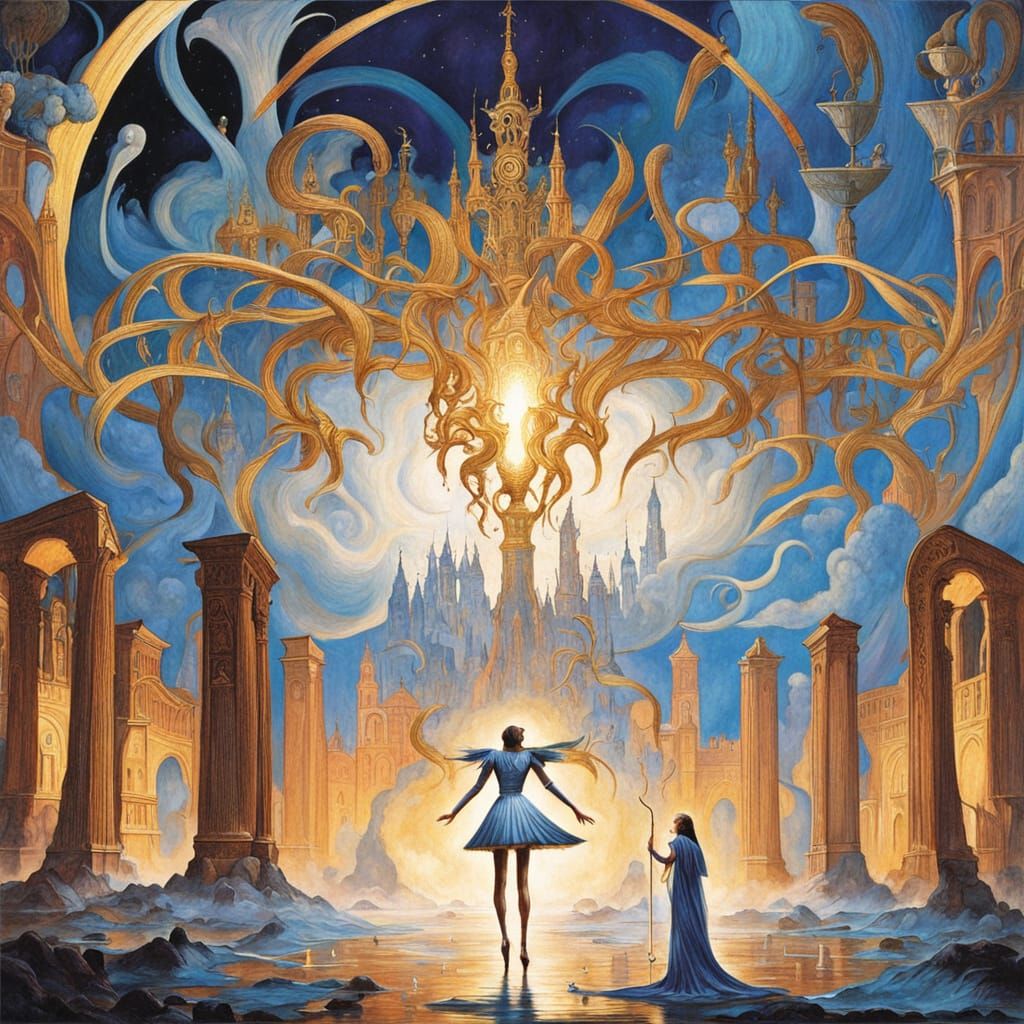 Ethereal Sky God with Radiant Aura