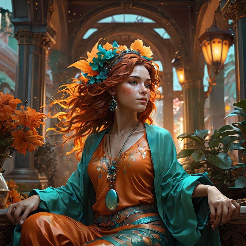 Marni Hughes Concept Art in Art Nouveau Style