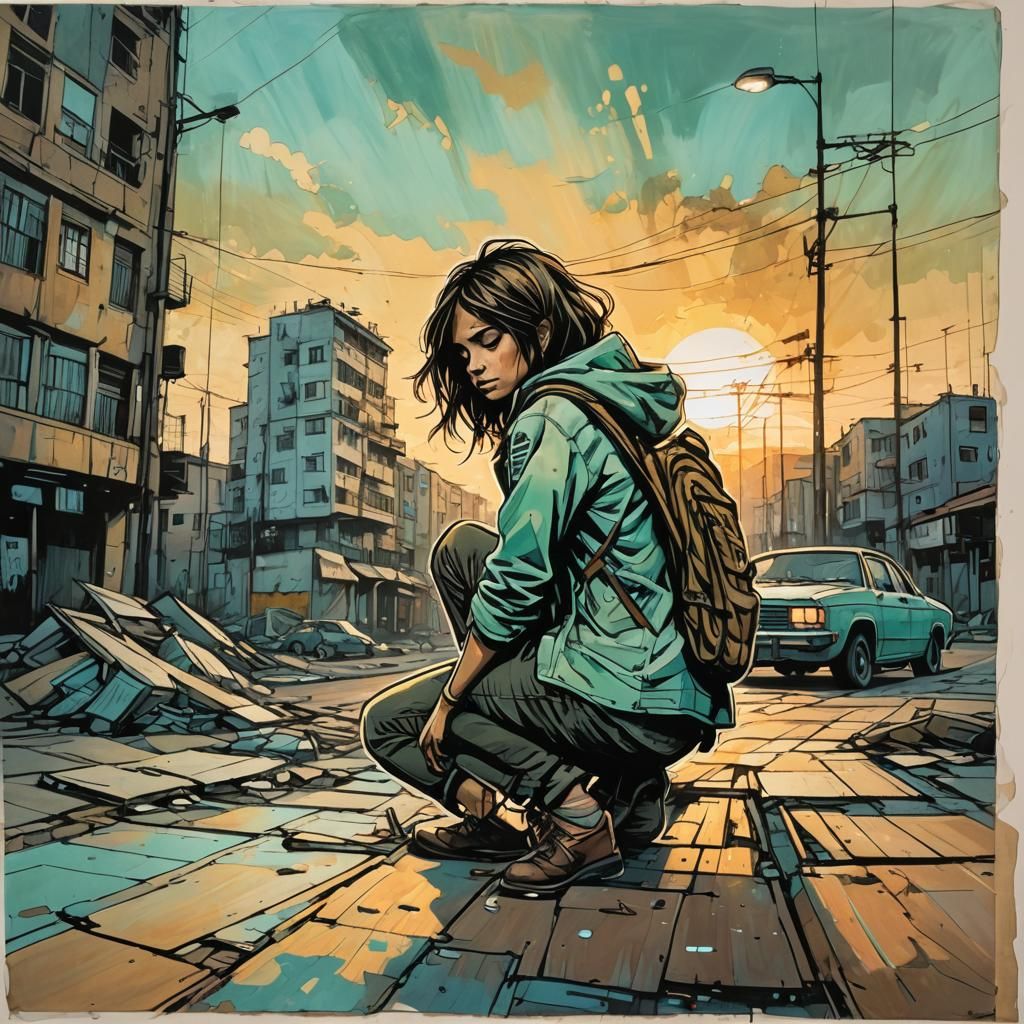 Graffiti Sunrise Inspired by Street Art