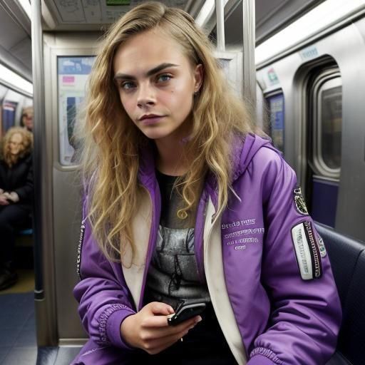 Cara Delevingne in Subway with Mechanical Augmentation