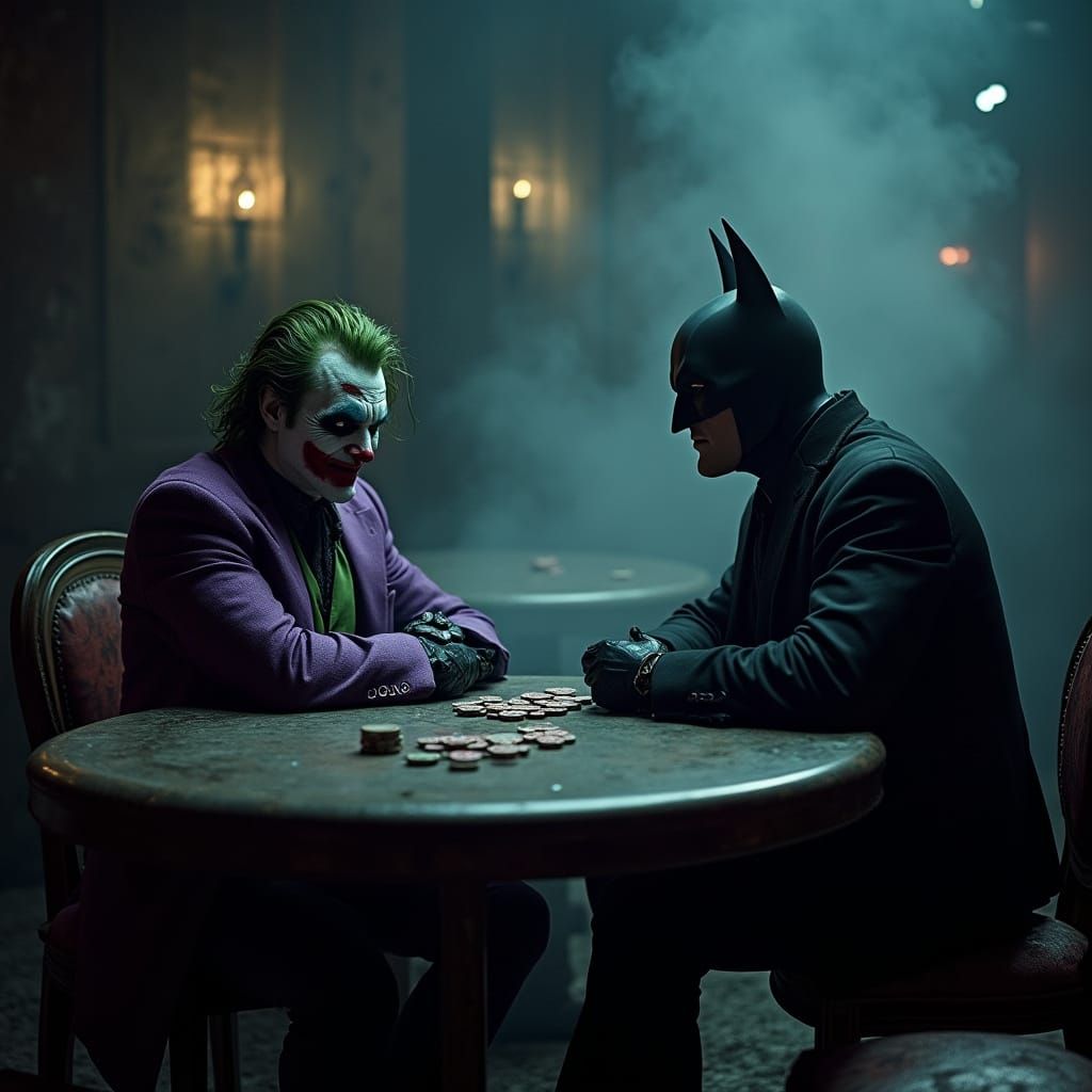 The Joker Gambles with Batman in Dark Gotham Hideout