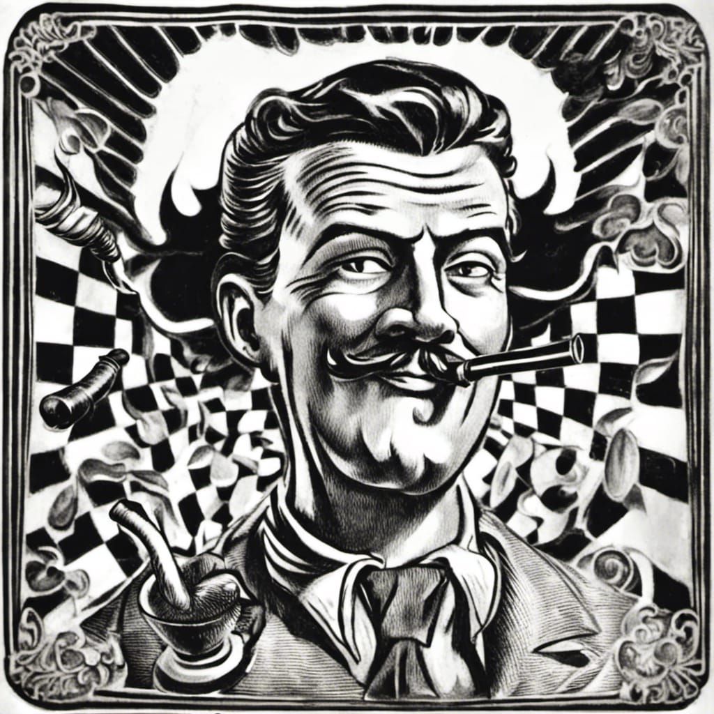 Vintage Wooden Tobacco Smoking Pipe from the 1950s