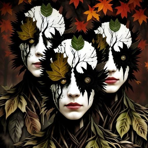 Surreal Root Creature in Dystopian Double Exposure