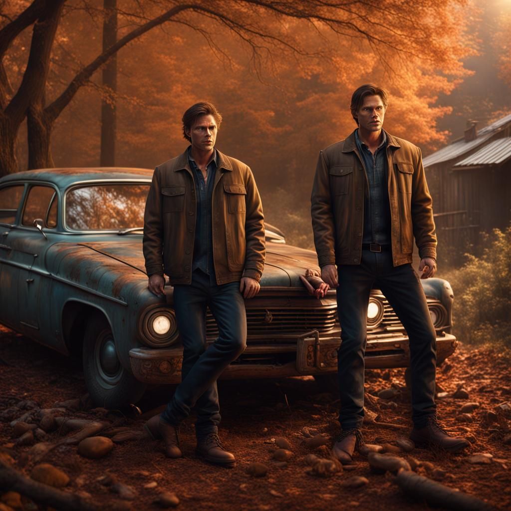 Sam and Dean Winchester: Detailed Fantasy Art