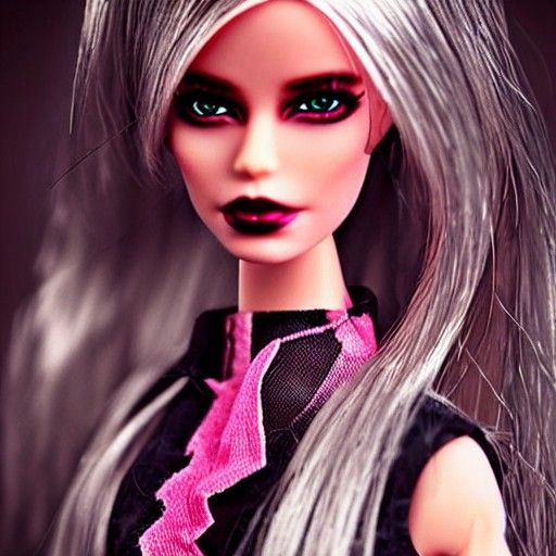 Dystopian Grunge: An Evil Barbie AI Image