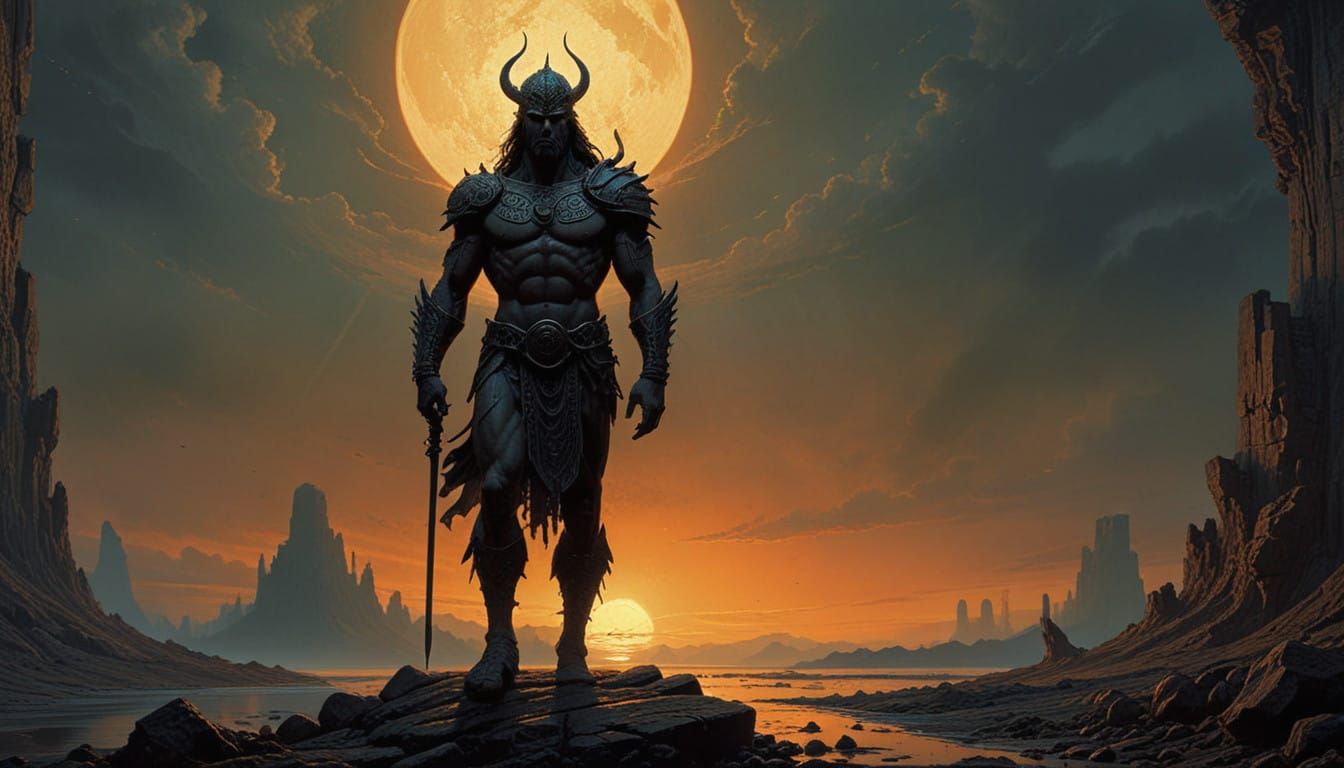 Epic Fantasy Warrior in Ancient Roman Armor