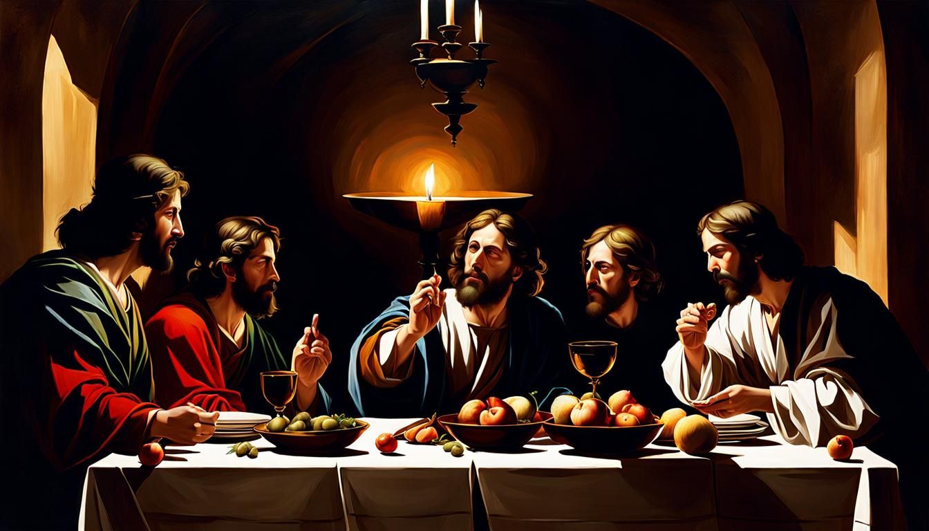 Christ's Revelation to Disciples as Detailed Painting